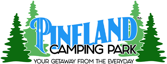 Pineland Camping Park blue and green logo