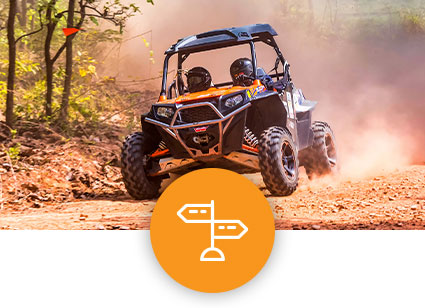 ATV and UTV trails are part of the best area attractions near Pineland Camping Park in Big Flats Wisconsin